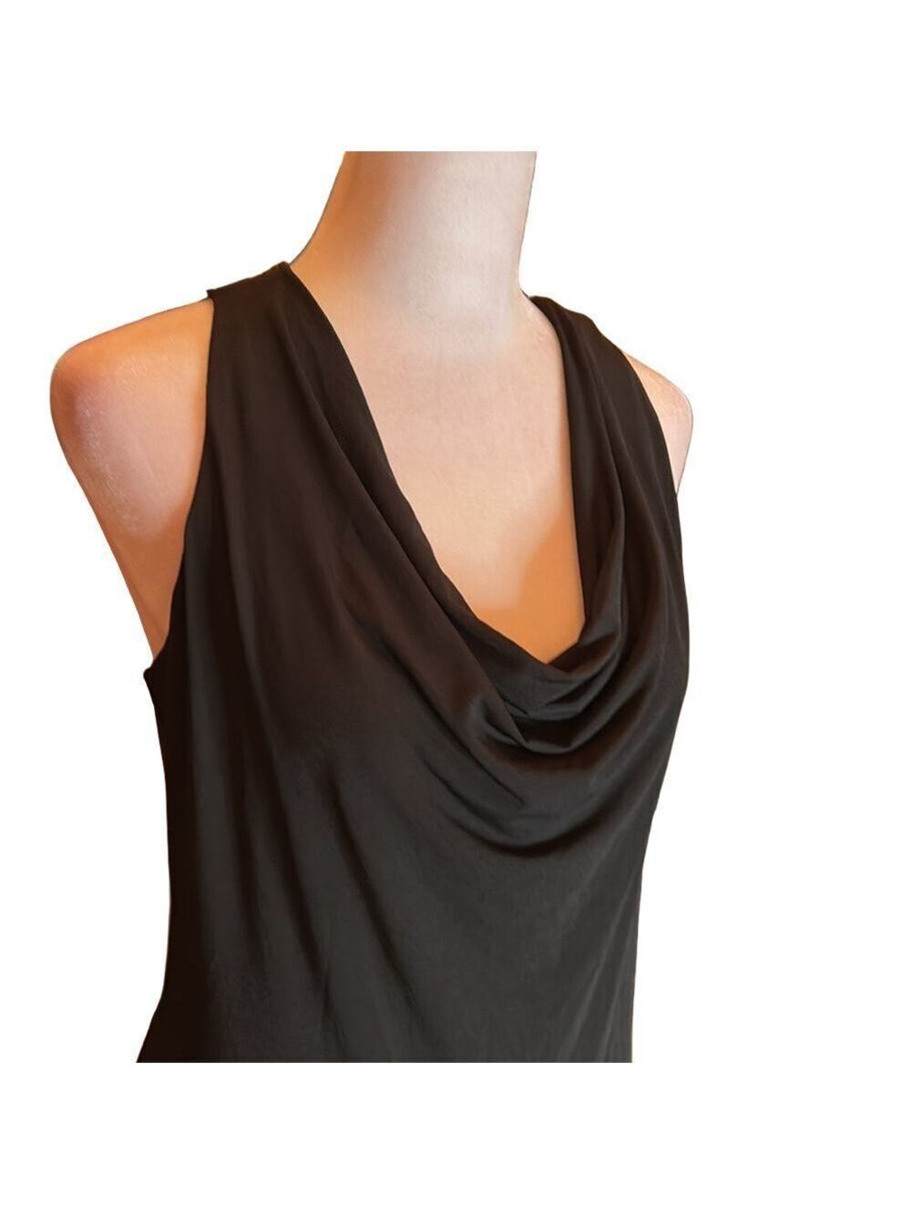 B*WEAR by BYER CALIFORNIA Sexy Black Dress w/ Drape Neck & Bling Back Size M - Picture 5 of 10